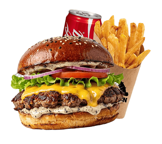smash beef burger (برجر لحم بقري مهروس)